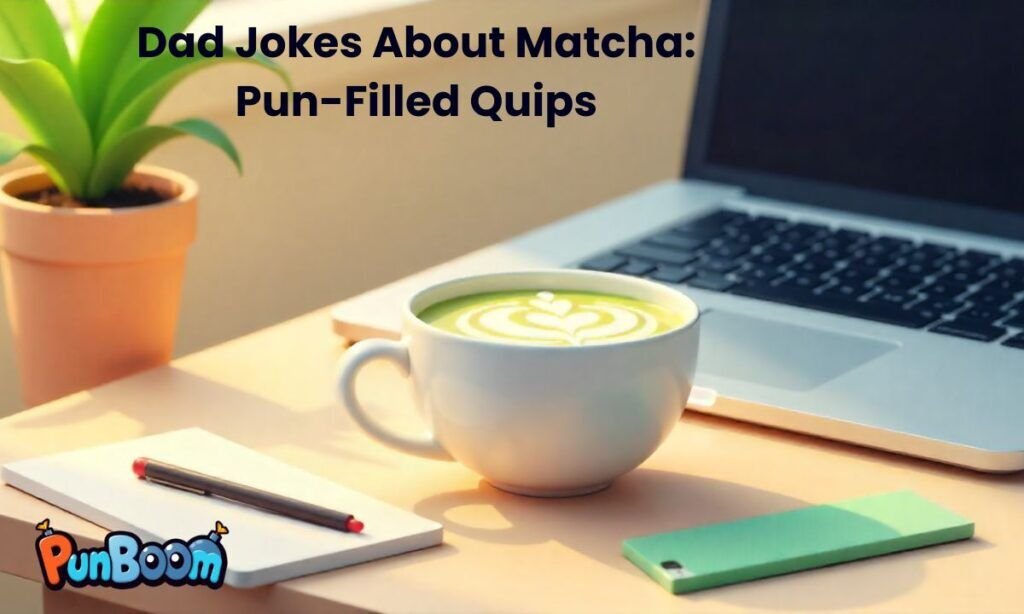 Funny dad jokes about matcha and tea wordplay