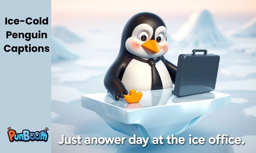 Ice-cold penguin captions and penguin puns