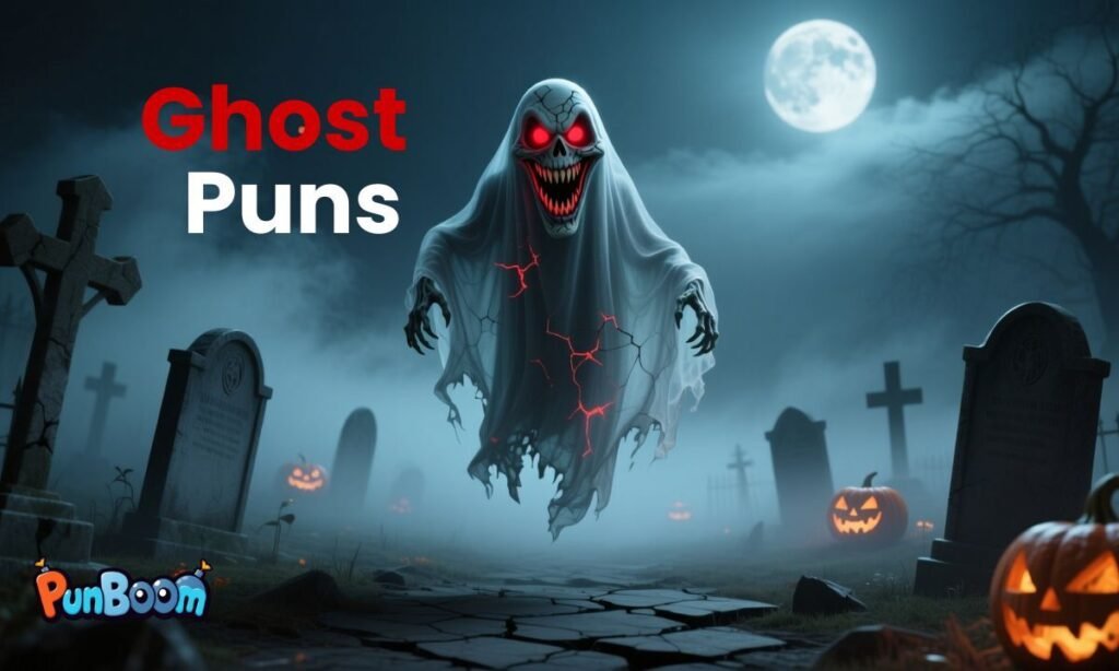 288 ghost puns, funny Halloween jokes, cute captions, and spooky one-liners