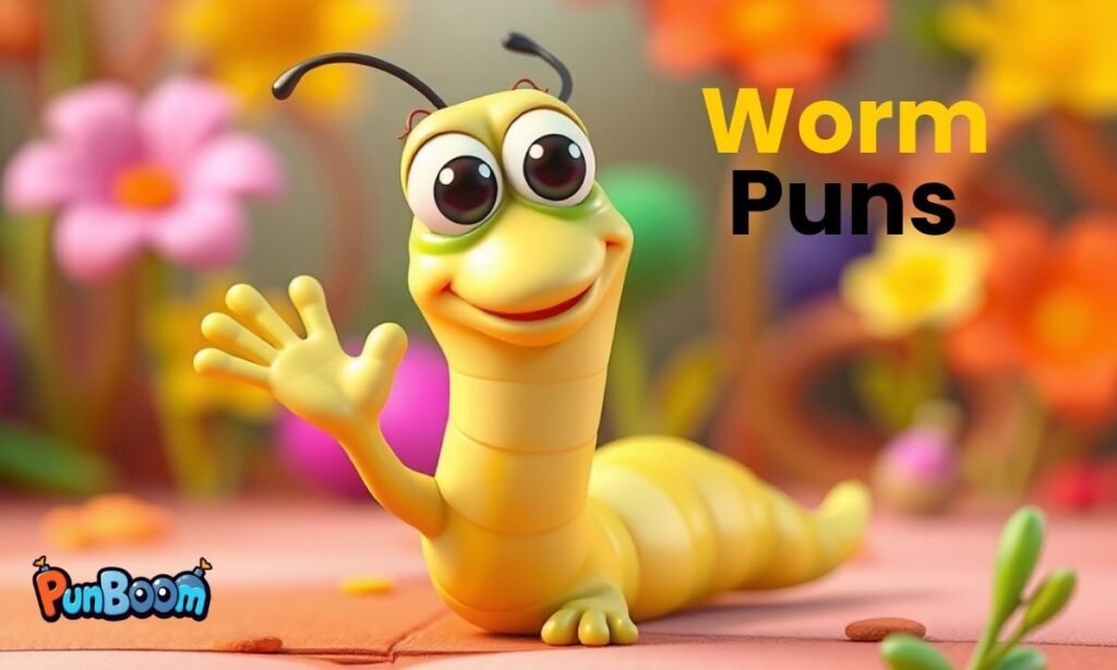 312 worm puns, funny worm jokes, cute captions, romantic lines, and clever worm wordplay