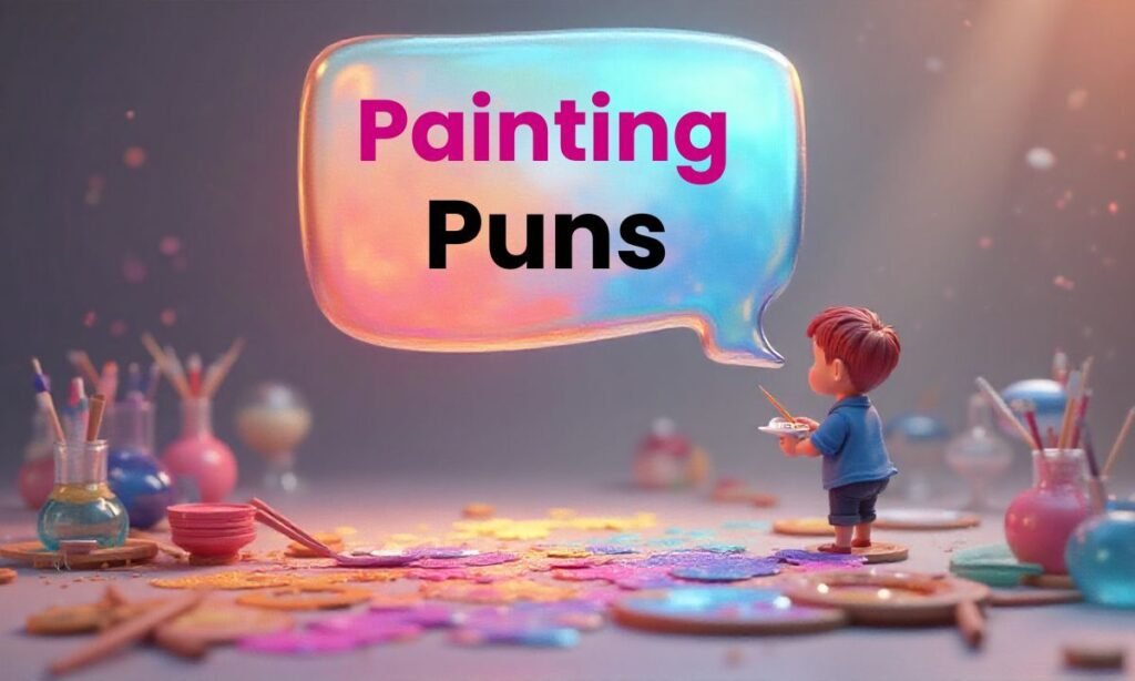 Painting puns, funny art jokes, short one-liners, and Instagram captions