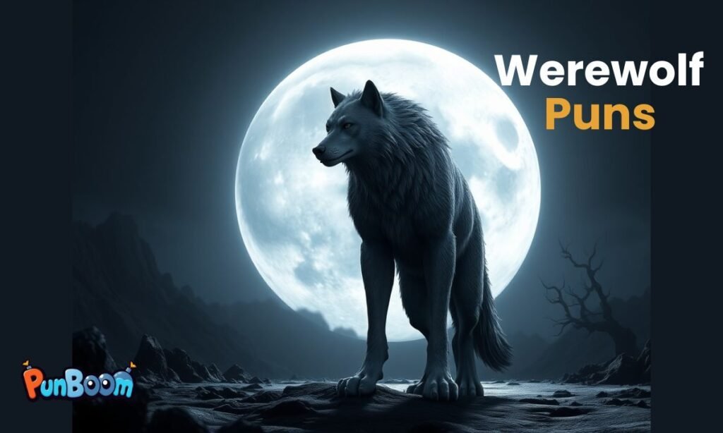 352 werewolf puns, funny jokes, cute captions, clever names, dad humor, and kids’ jokes