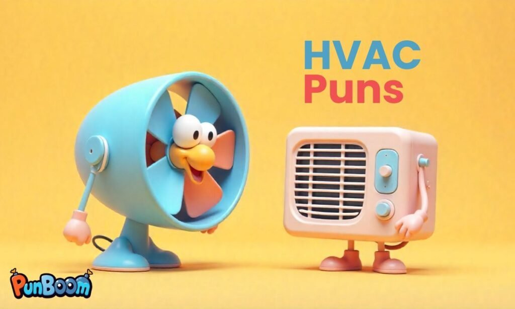 365 funny HVAC puns, one-liners, captions, jokes for kids, and heating and cooling wordplay