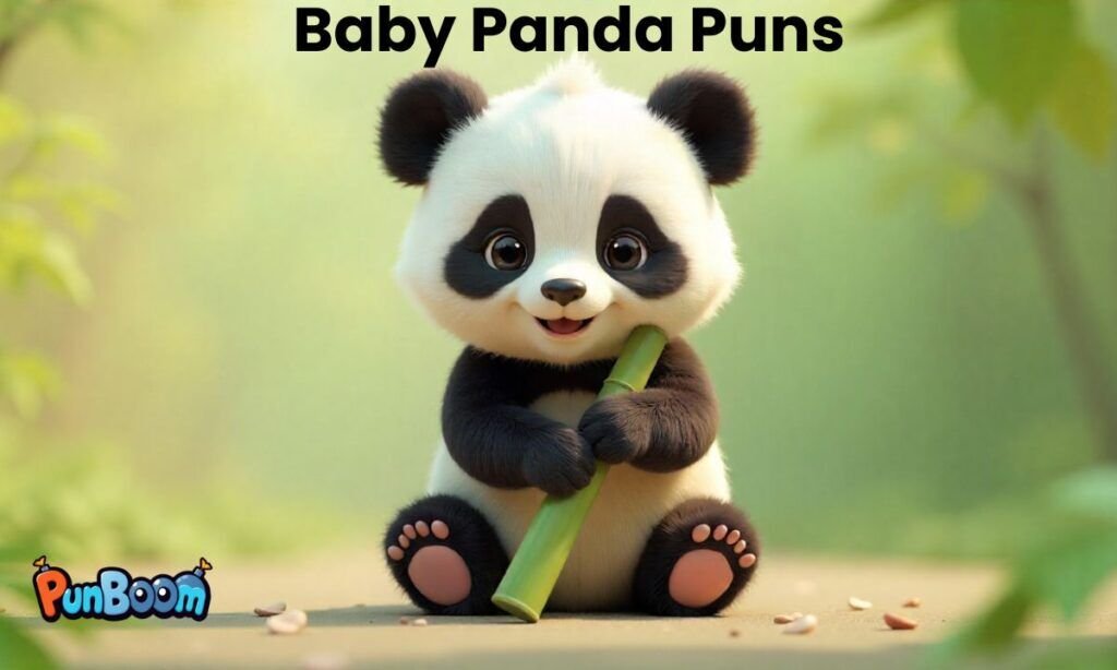 Baby panda puns, cute baby panda jokes, and tiny panda captions