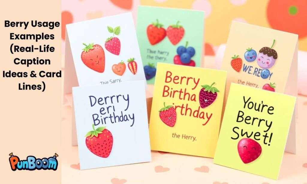 Berry caption ideas, card lines, and real-life berry wordplay examples