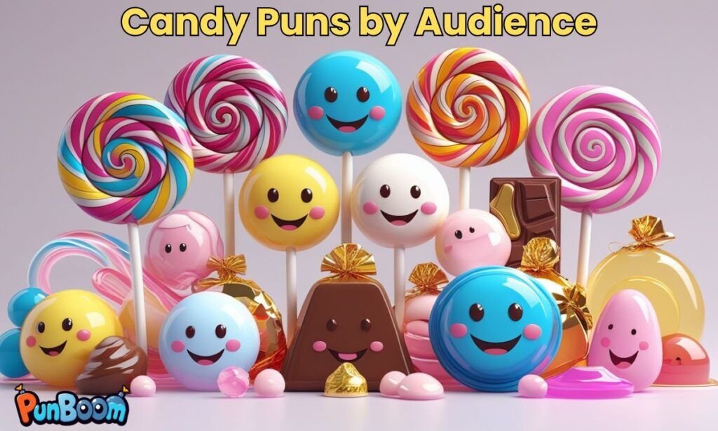 Candy puns tailored to different audiences