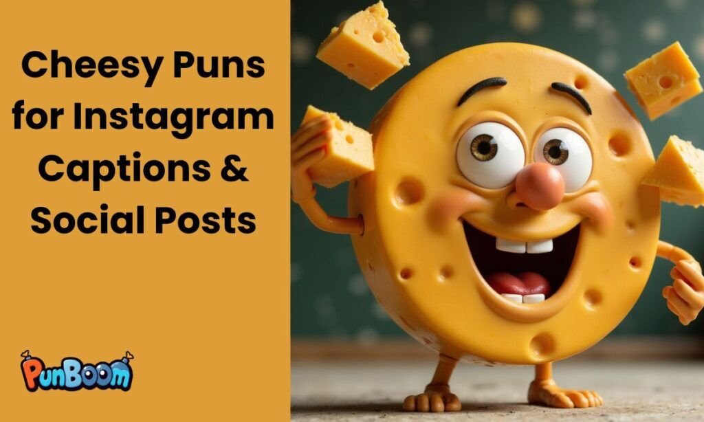 Cheesy cheese puns for Instagram captions and social posts