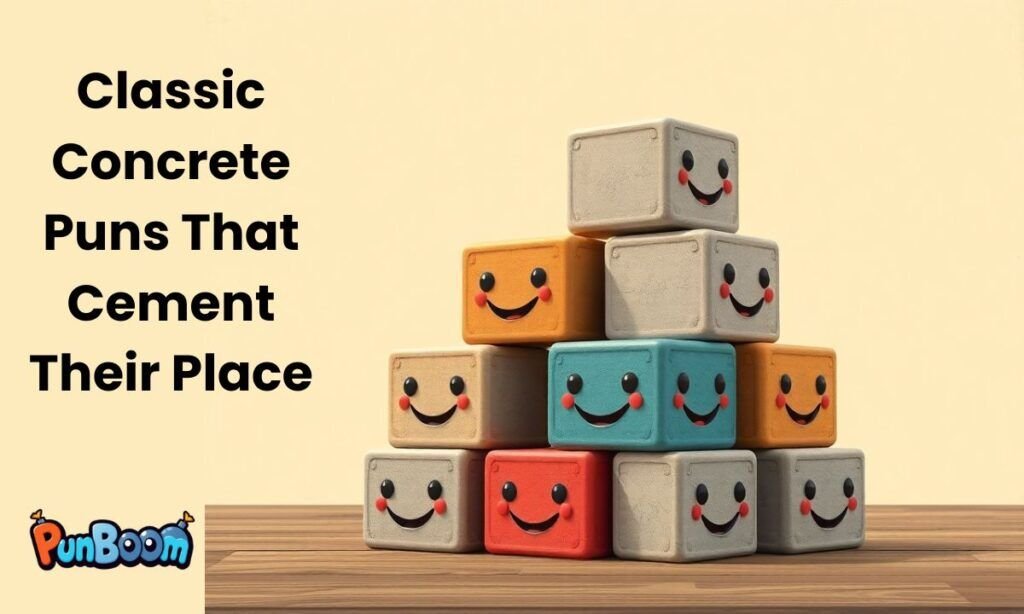 Concrete puns, concrete jokes, construction wordplay, and funny one-liners