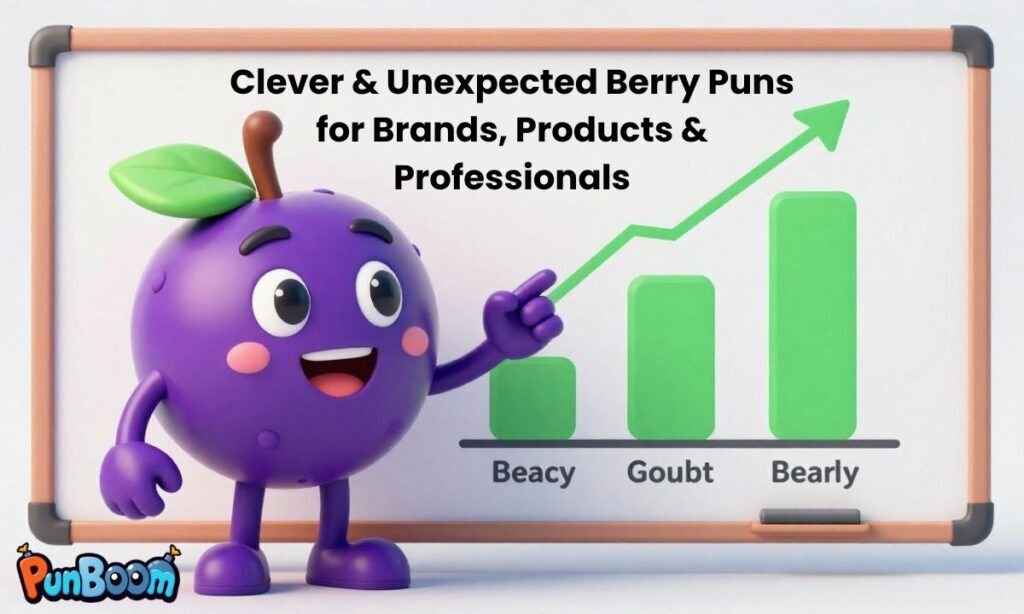Clever berry puns for brands, marketing, products, and professional messaging