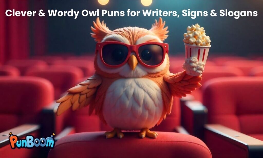 Clever owl puns for writers signs and slogans