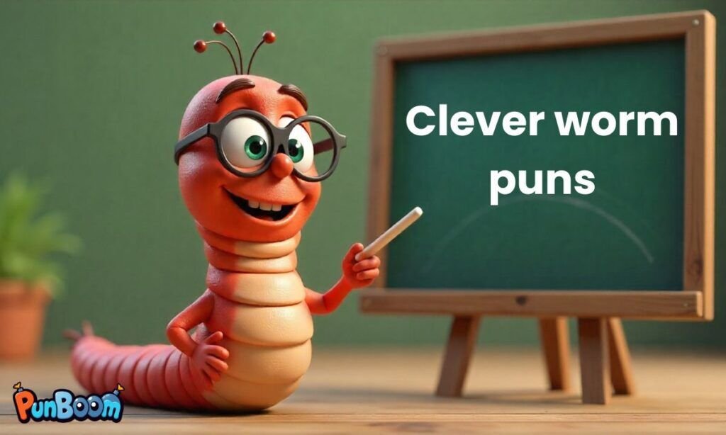 Clever worm puns, witty worm wordplay, and creative garden humor