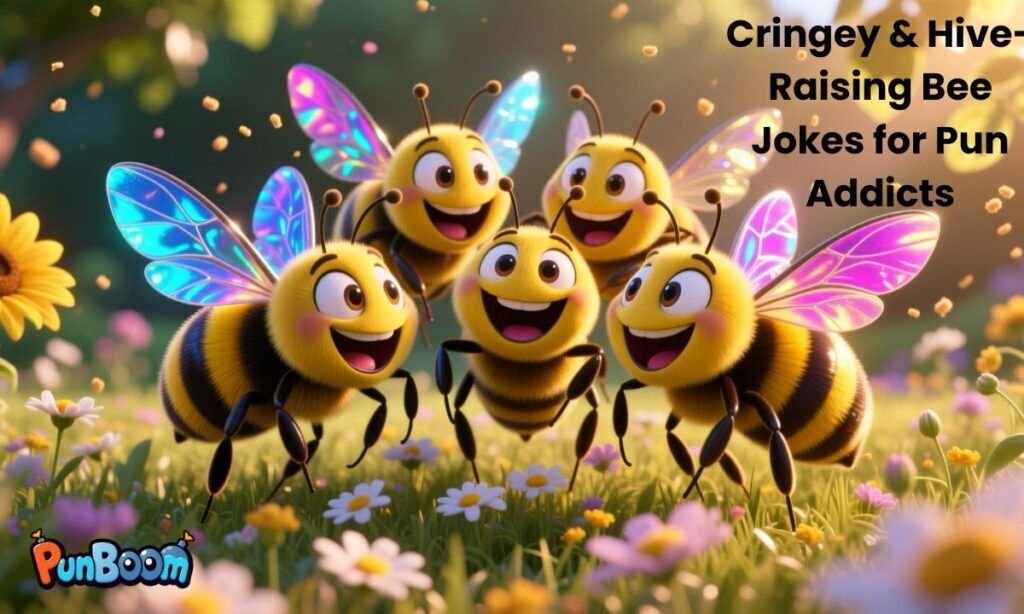 Cringey bee jokes and cheesy hive humor