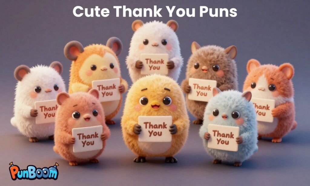 Cute thank you puns for sweet messages
