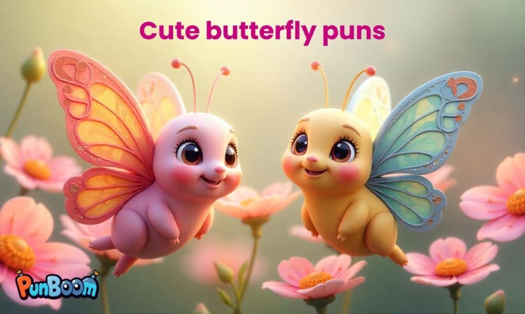 Cute butterfly puns and adorable one-liner captions