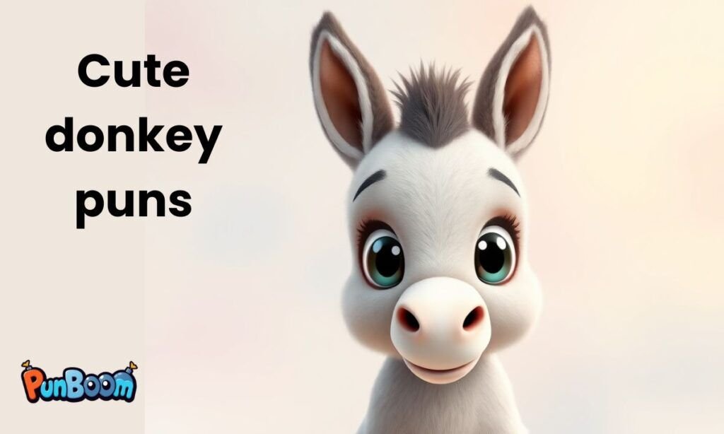 Cute donkey puns, sweet wordplay, and silly donkey lines