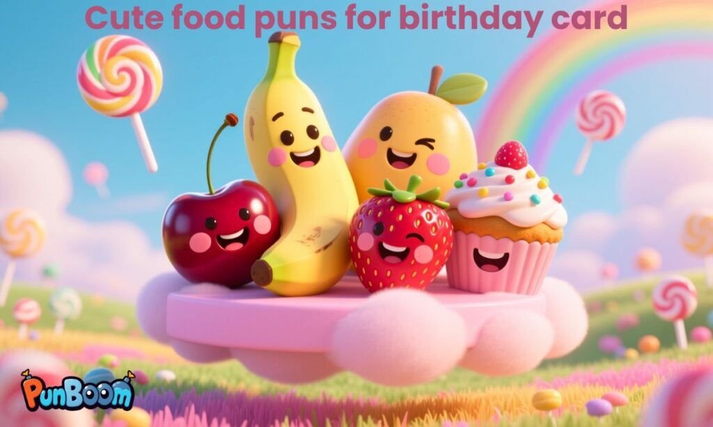 Cute food puns for birthday card