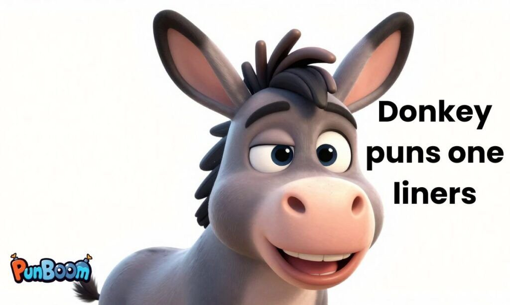 Donkey puns one liners, quick donkey laughs, and short punchlines