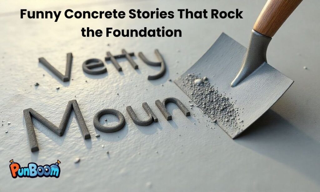 Concrete puns, concrete jokes, construction wordplay, and funny one-liners