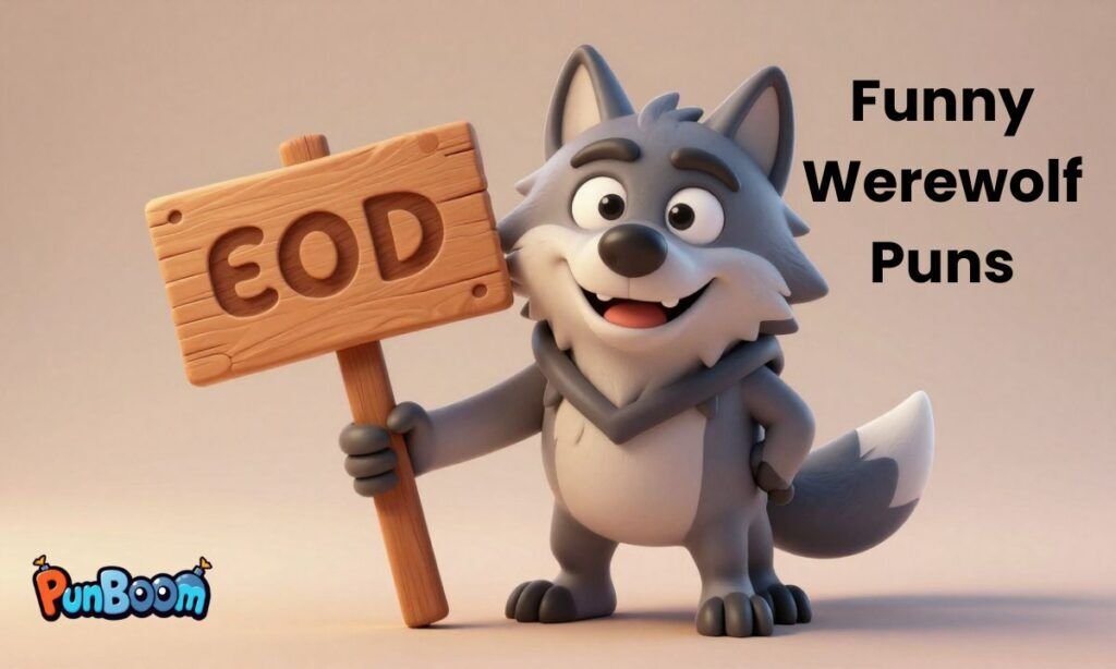 Funny werewolf puns, humorous werewolf jokes, and playful howl wordplay