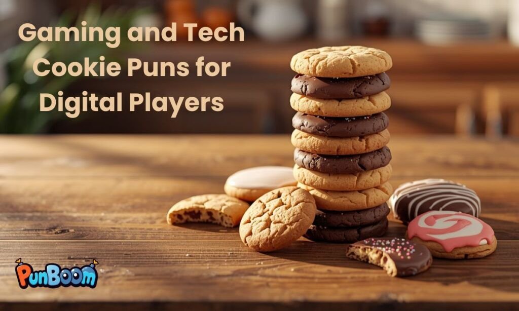 Gaming and Tech Cookie Puns for Digital Players