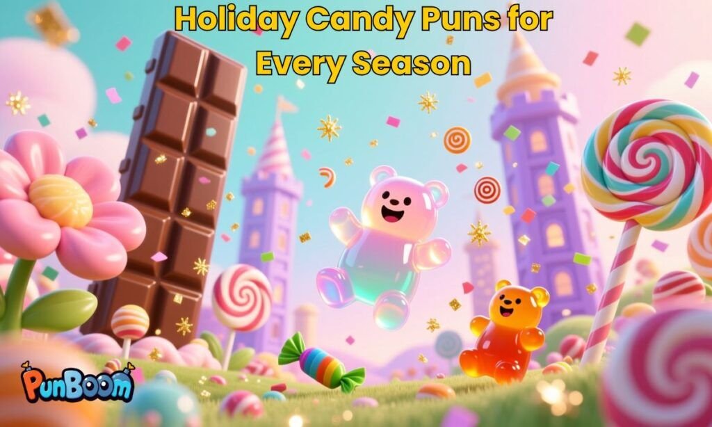 Holiday candy puns for seasonal celebrations