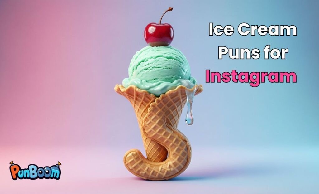 Ice cream puns for Instagram captions and posts