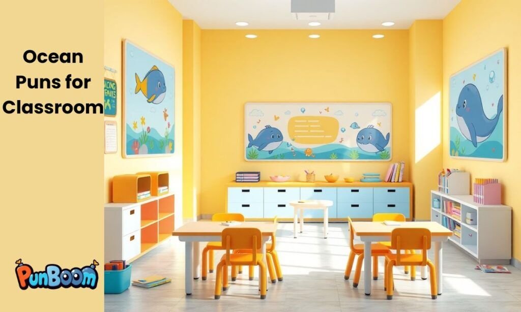 Ocean puns for classrooms, kid-friendly sea jokes, and educational wordplay