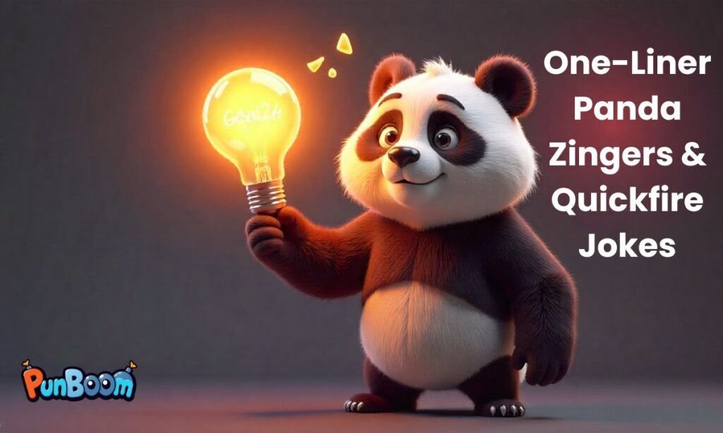 One-line panda zingers, quick panda jokes, and short funny captions