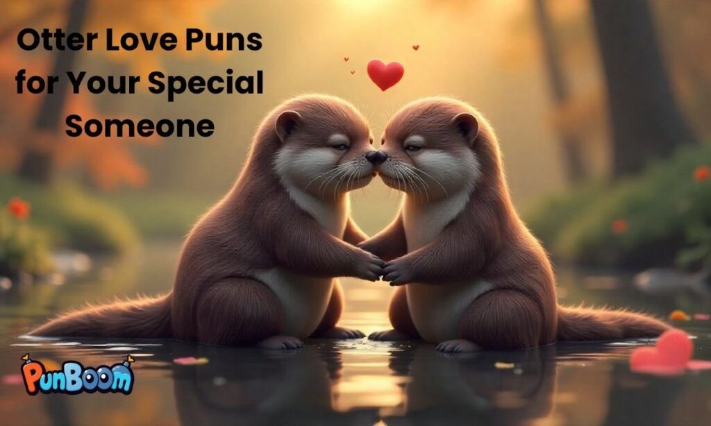Otter love puns, romantic otter messages, and couple captions