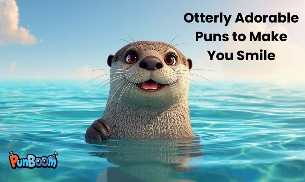 Cute otter puns, adorable otter jokes, and playful smiles