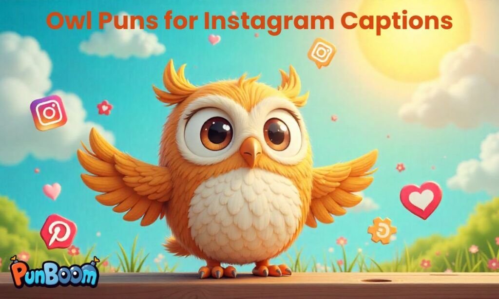Owl puns for Instagram captions and social posts