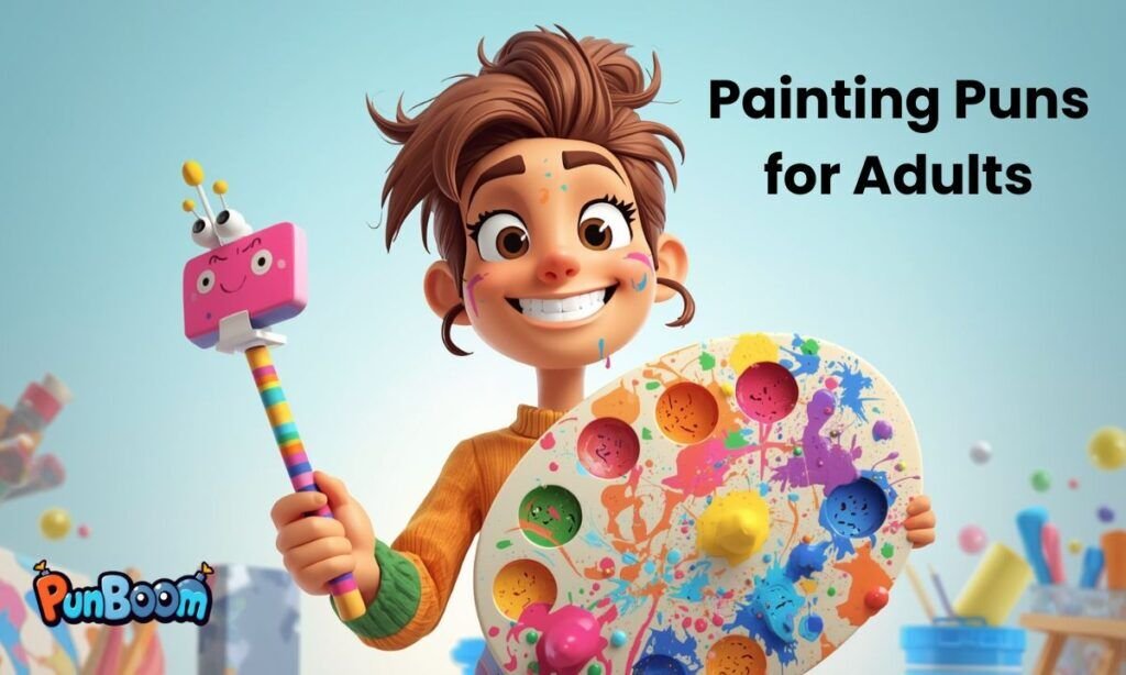 Painting puns for adults with playful grown-up art humor