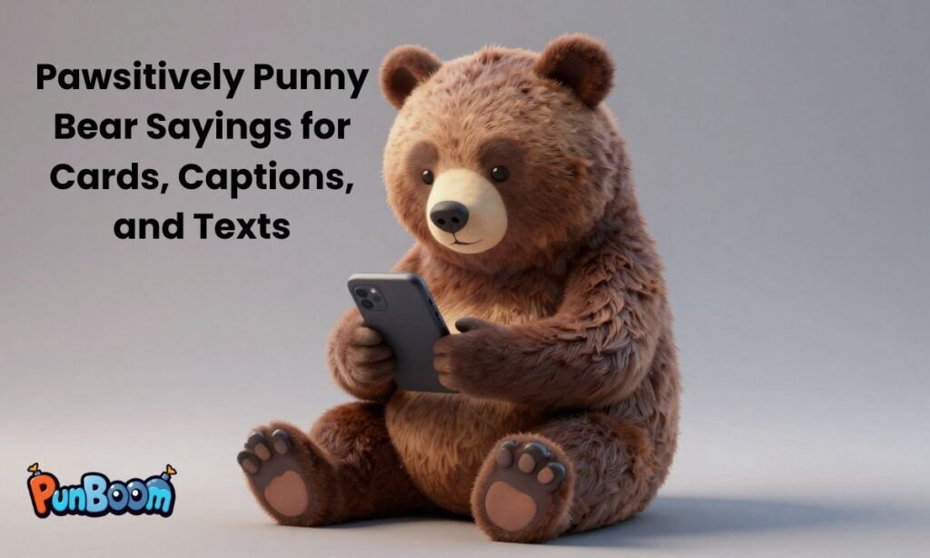 Bear sayings for greeting cards, captions, texts, and social posts