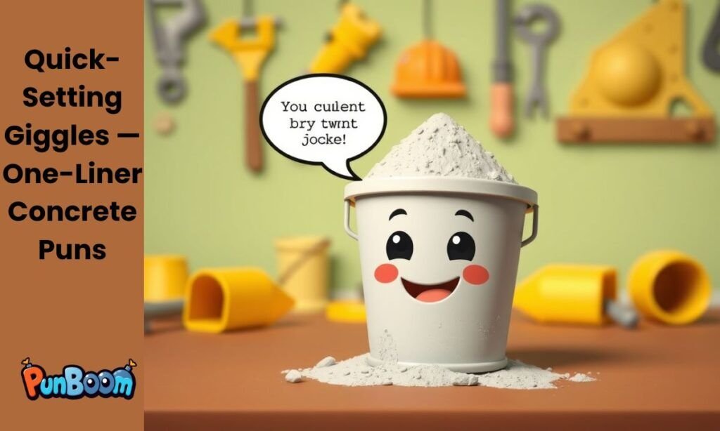 Concrete puns, concrete jokes, construction wordplay, and funny one-liners