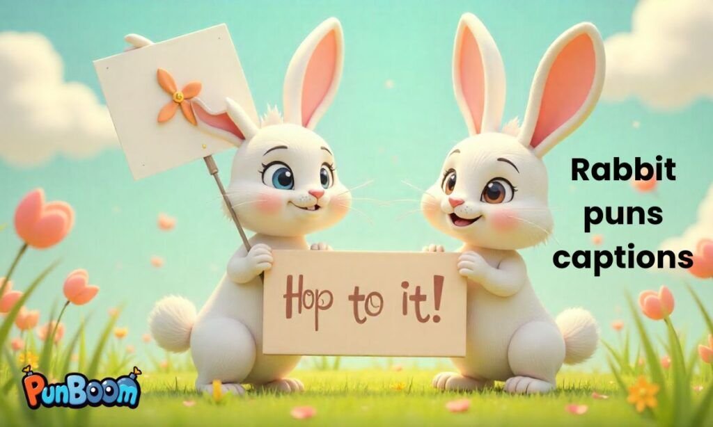 Rabbit puns and funny bunny captions
