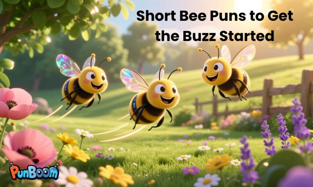 Short bee puns for quick laughs and everyday captions
