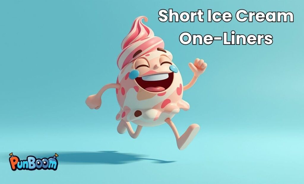 Short ice cream one-liners for captions and messages