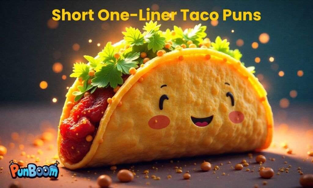 Short taco one-liners and bite-sized taco captions for social media