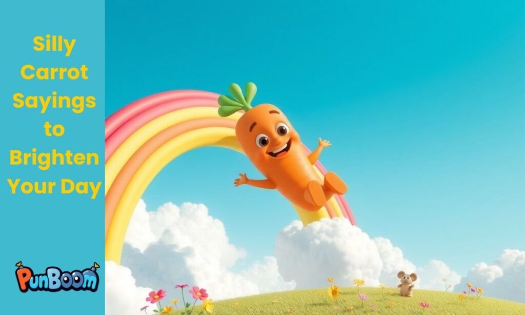 Funny silly carrot sayings and cheerful carrot puns