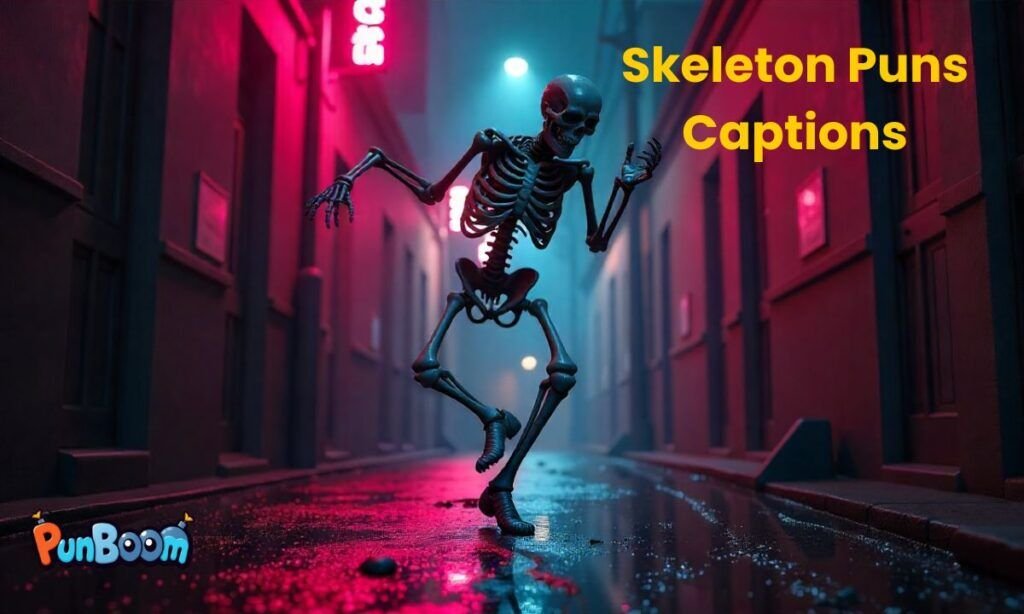 Skeleton puns and Halloween captions for social media