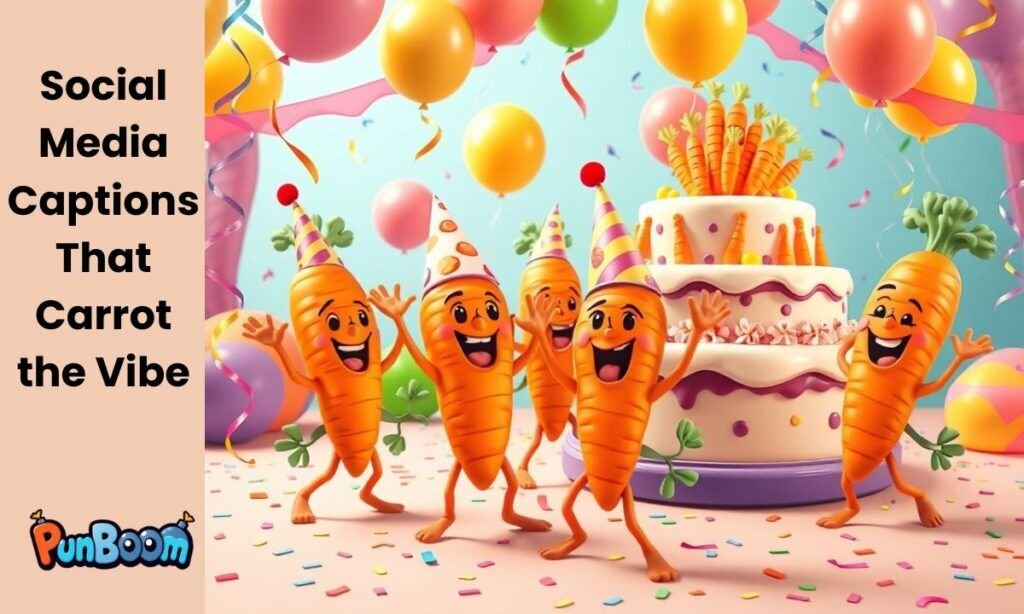 Social media carrot captions for Instagram and fun posts