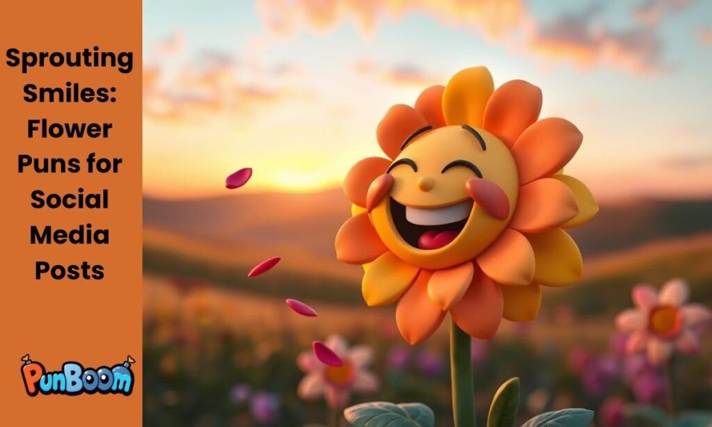 Flower puns for social media posts, reels and stories