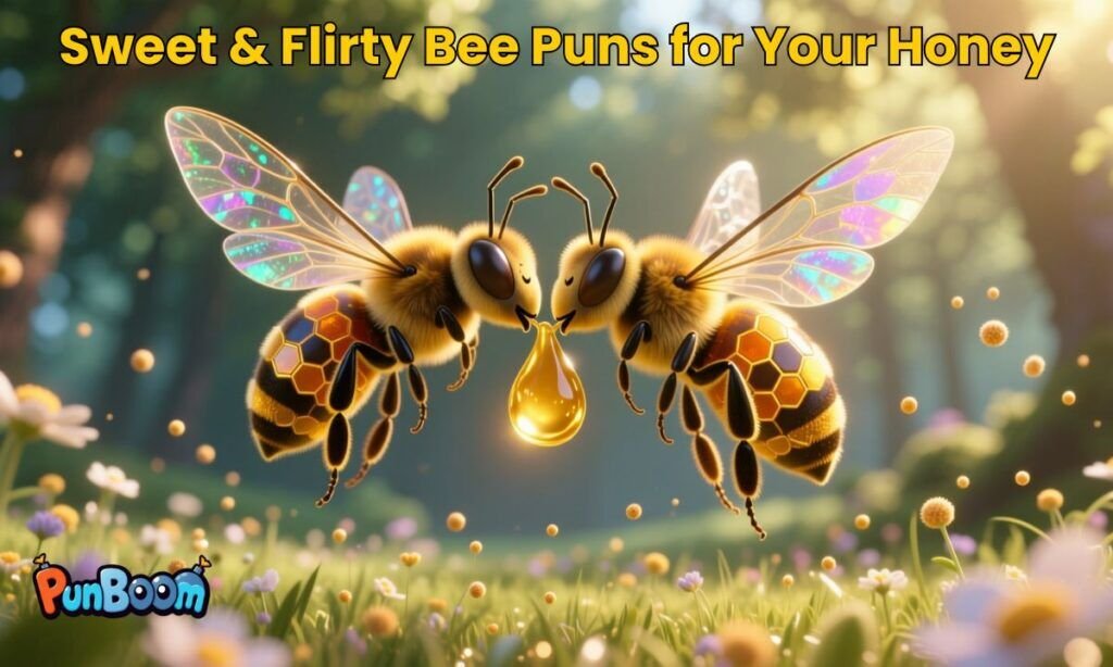 Sweet and flirty bee puns for romantic messages