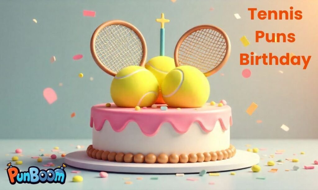 Tennis birthday puns, birthday captions, and playful court humor