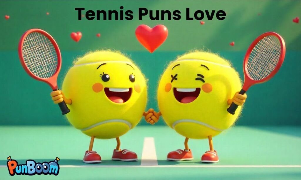 Tennis love puns, romantic court wordplay, and cute couple lines