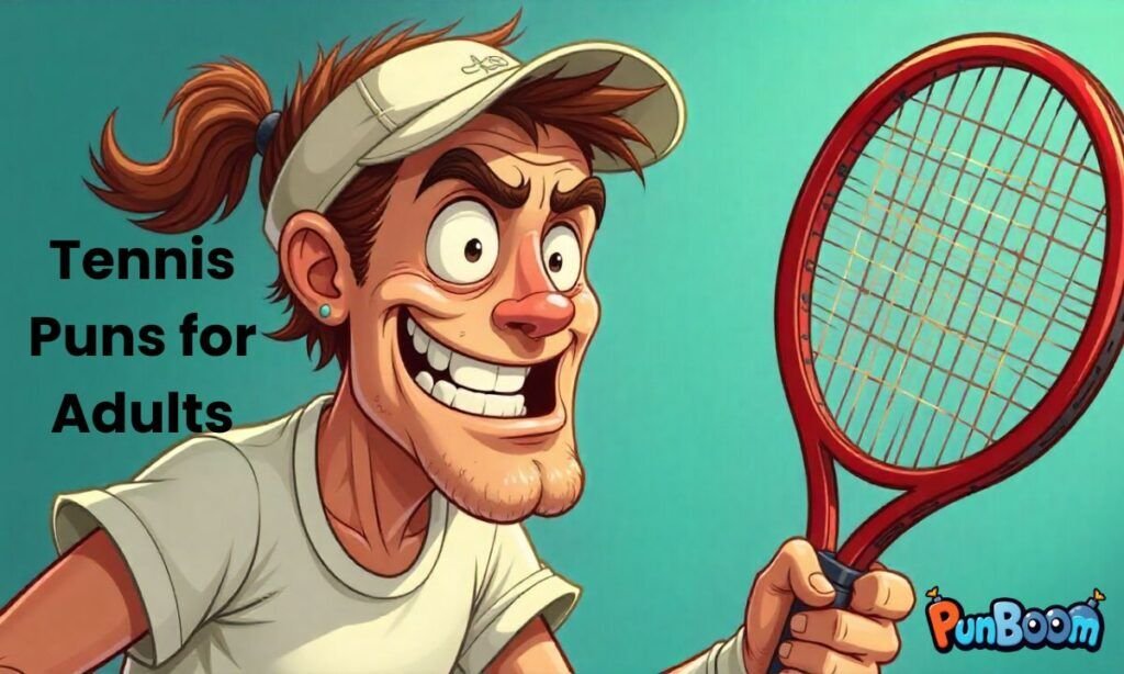 Tennis puns for adults, grown-up court wordplay, and mature tennis humor