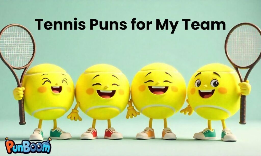 Tennis puns for teams, tennis captions, and motivational player humor