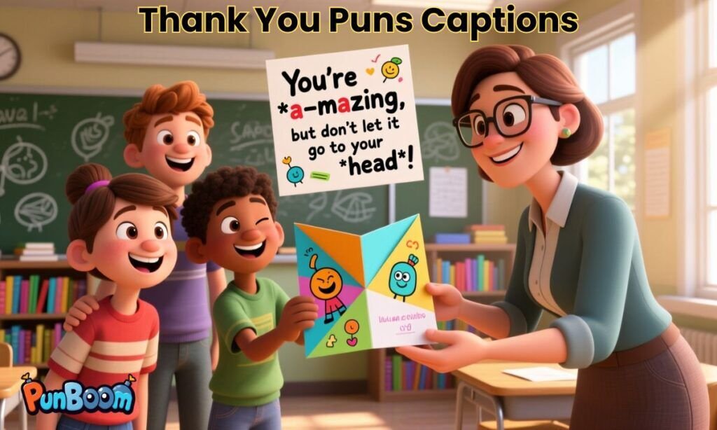 Thank you puns for captions and social media posts