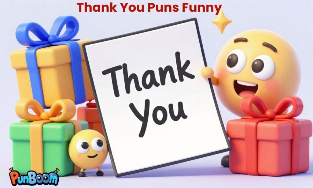 Funny thank you puns for friends and family