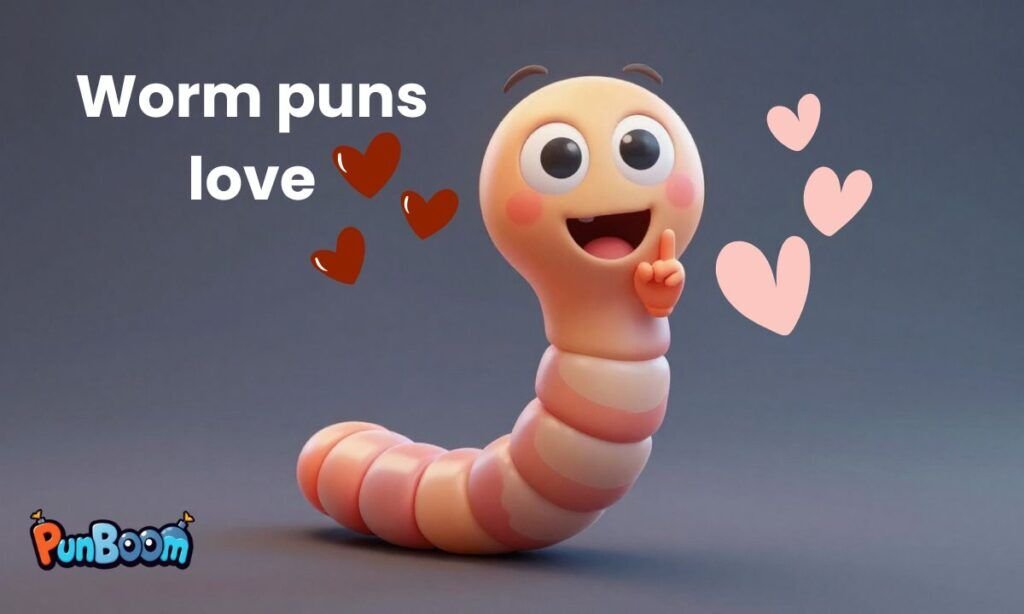 Worm love puns, romantic worm captions, and sweet relationship wordplay